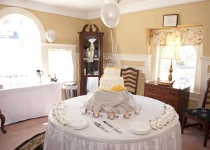 chapel wedding and cake