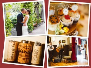 collage of wedding