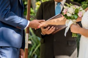 wedding officiant marrying a bride and groom