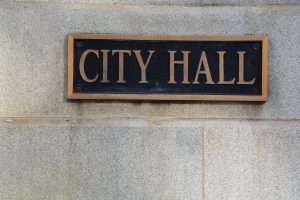 city hall sign