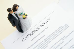 wedding insurance policy on a document