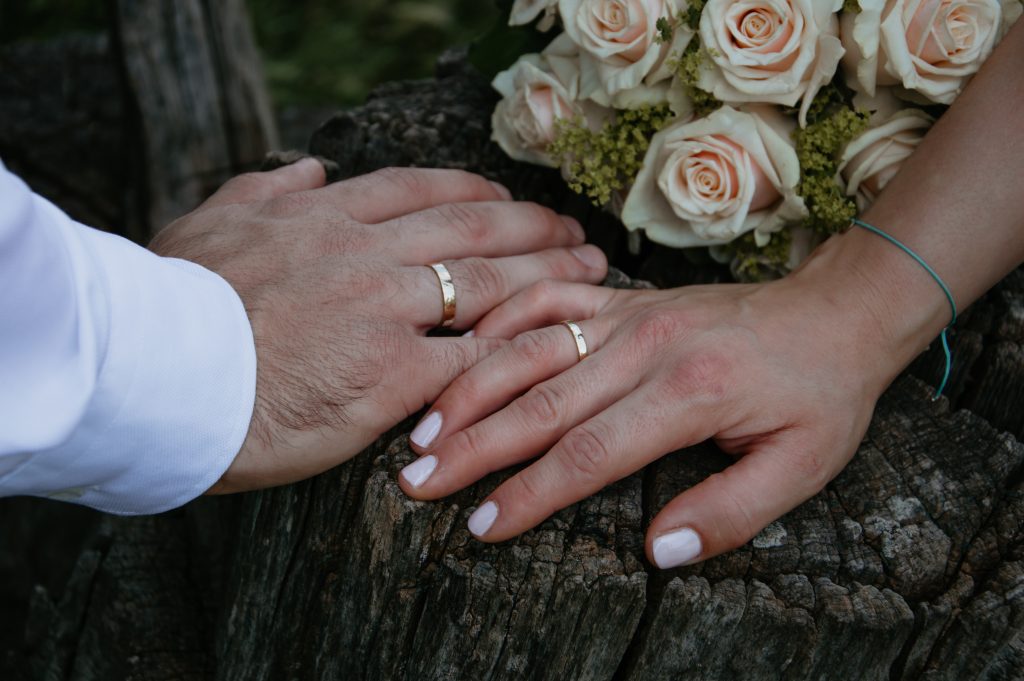 bride and groom eloping