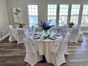 victory point wedding table set up